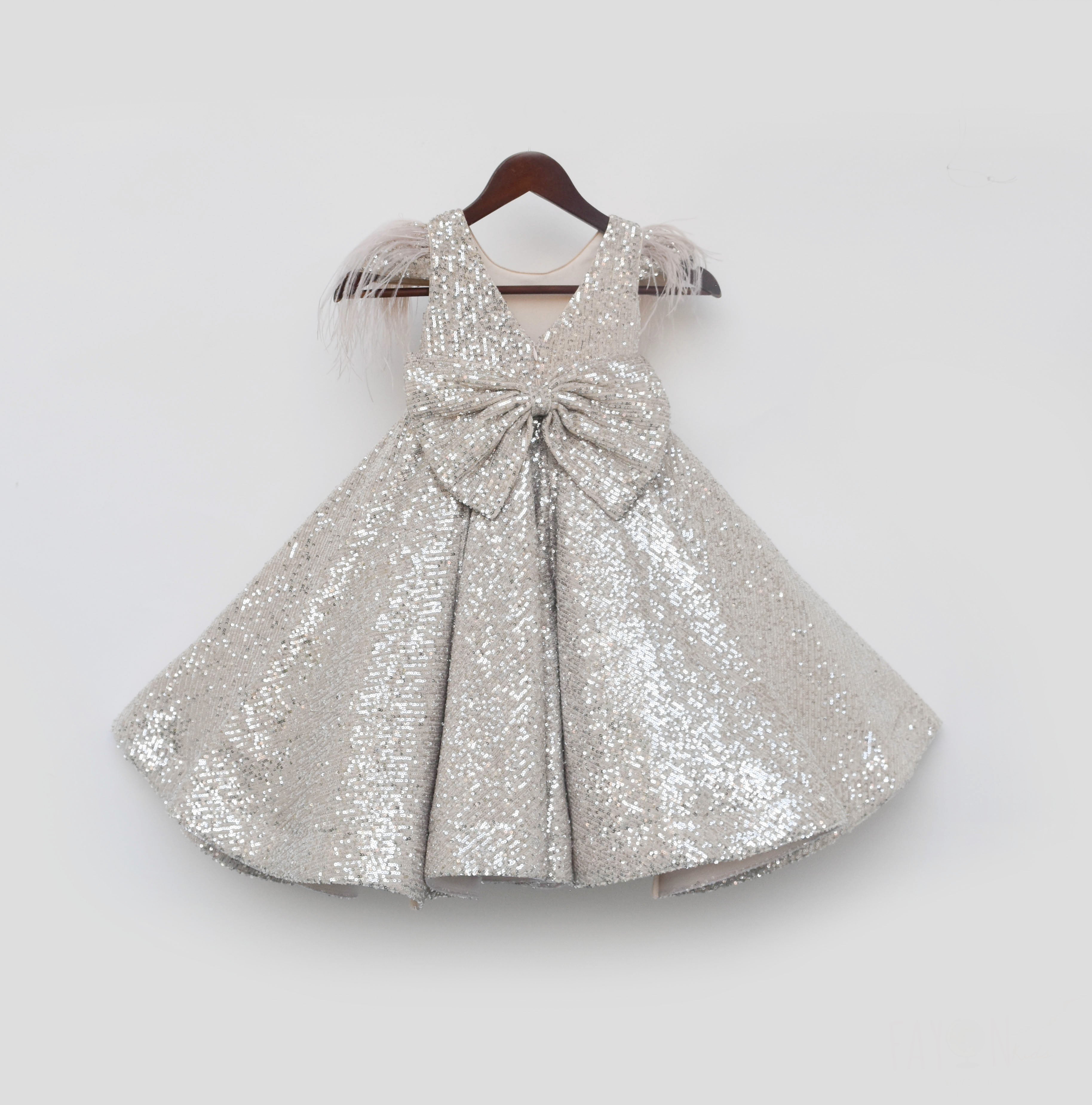 Girl's Golden Sequins Gown - Fayon Kids