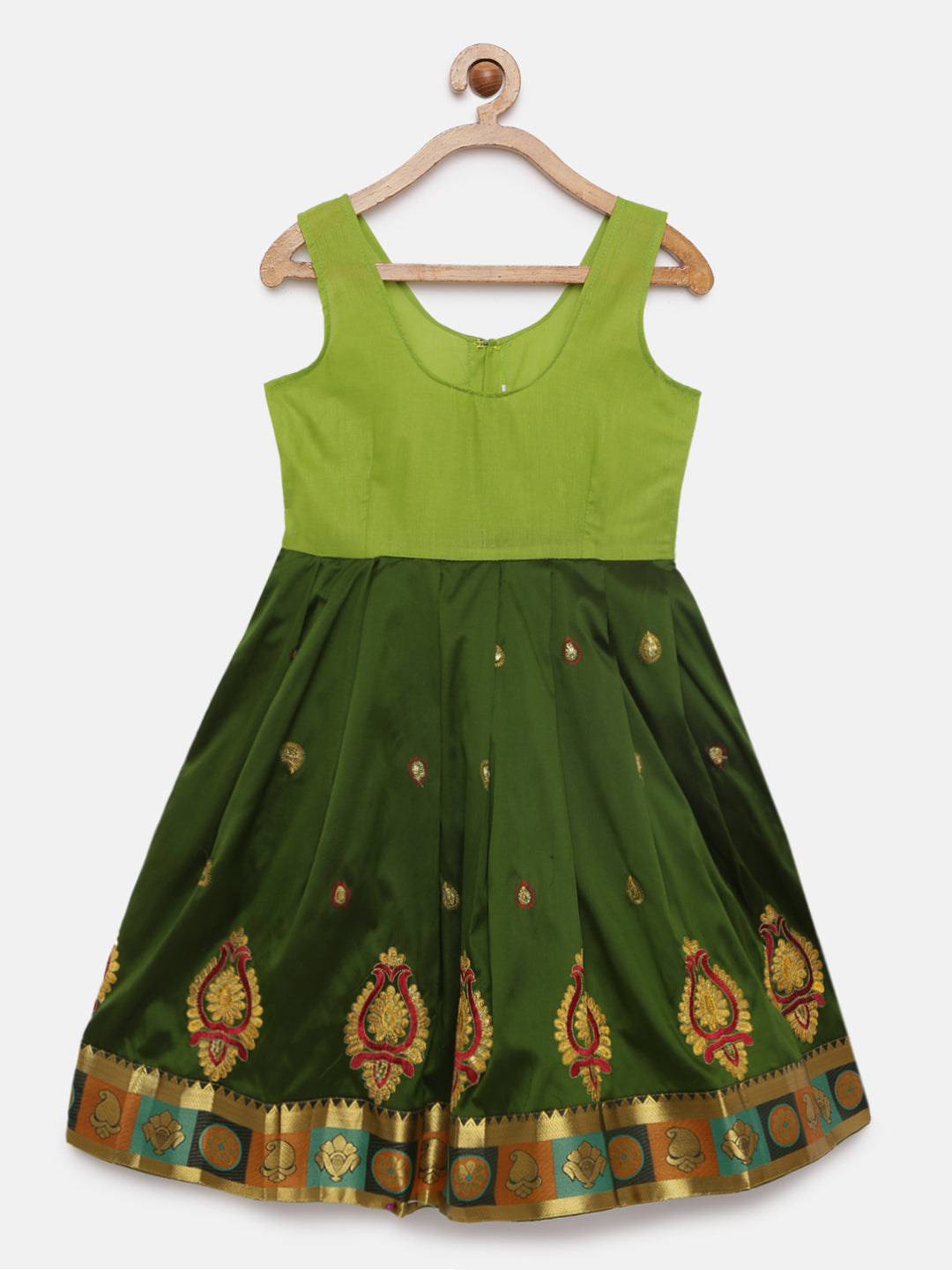 Girl's Yellow Color Artsilk Lehenga Choli - Kanakadara Kids