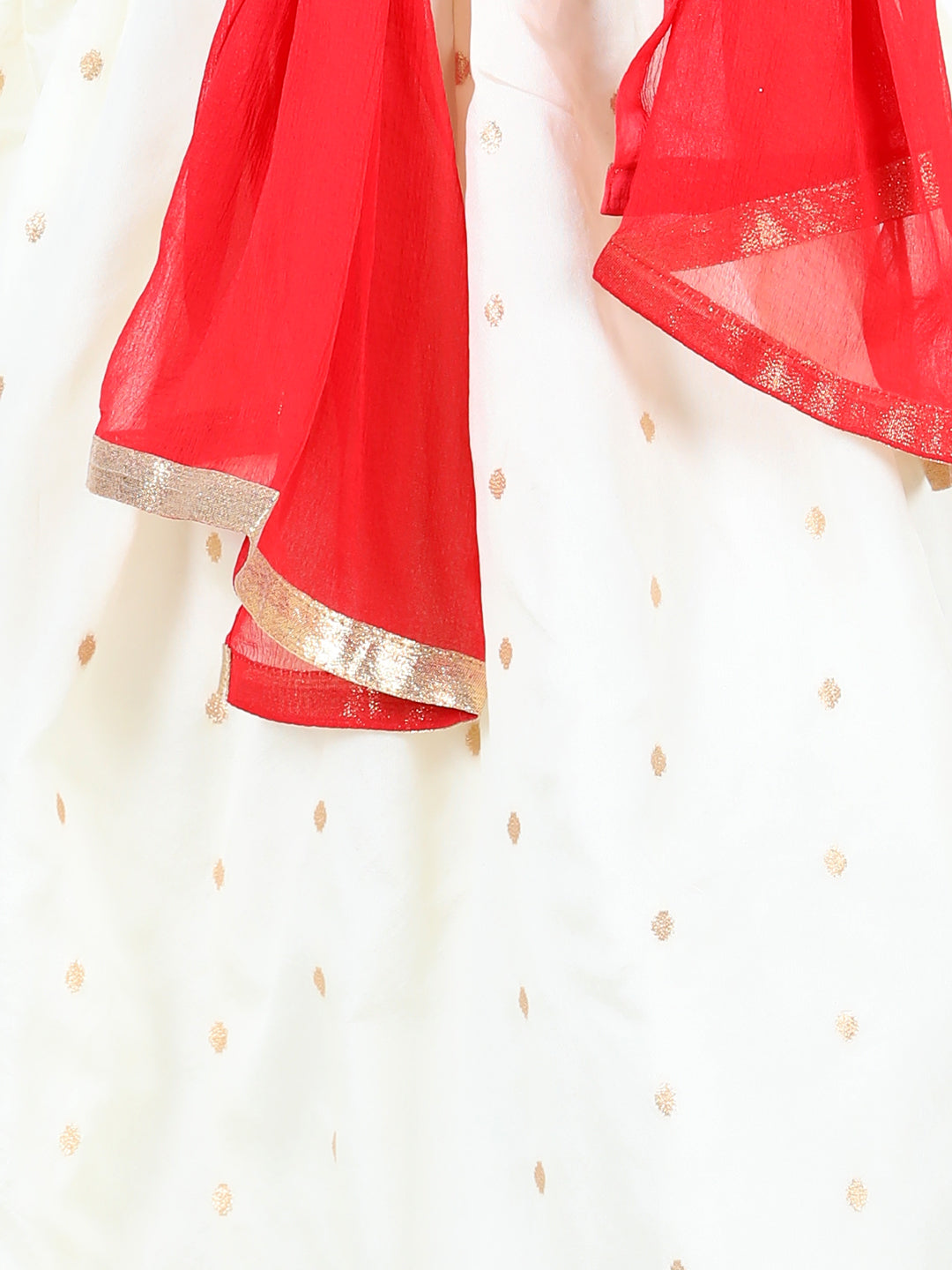 Girl's Silk Red Lehenga Sets - Bownbee