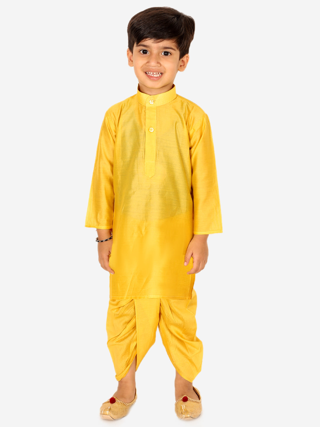 Boy's Purple Chanderi Dhoti Sets - Bownbee