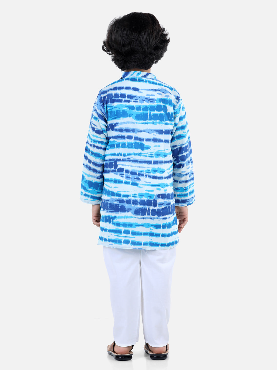 Boy's Blue Cotton Kurta Sets - Bownbee