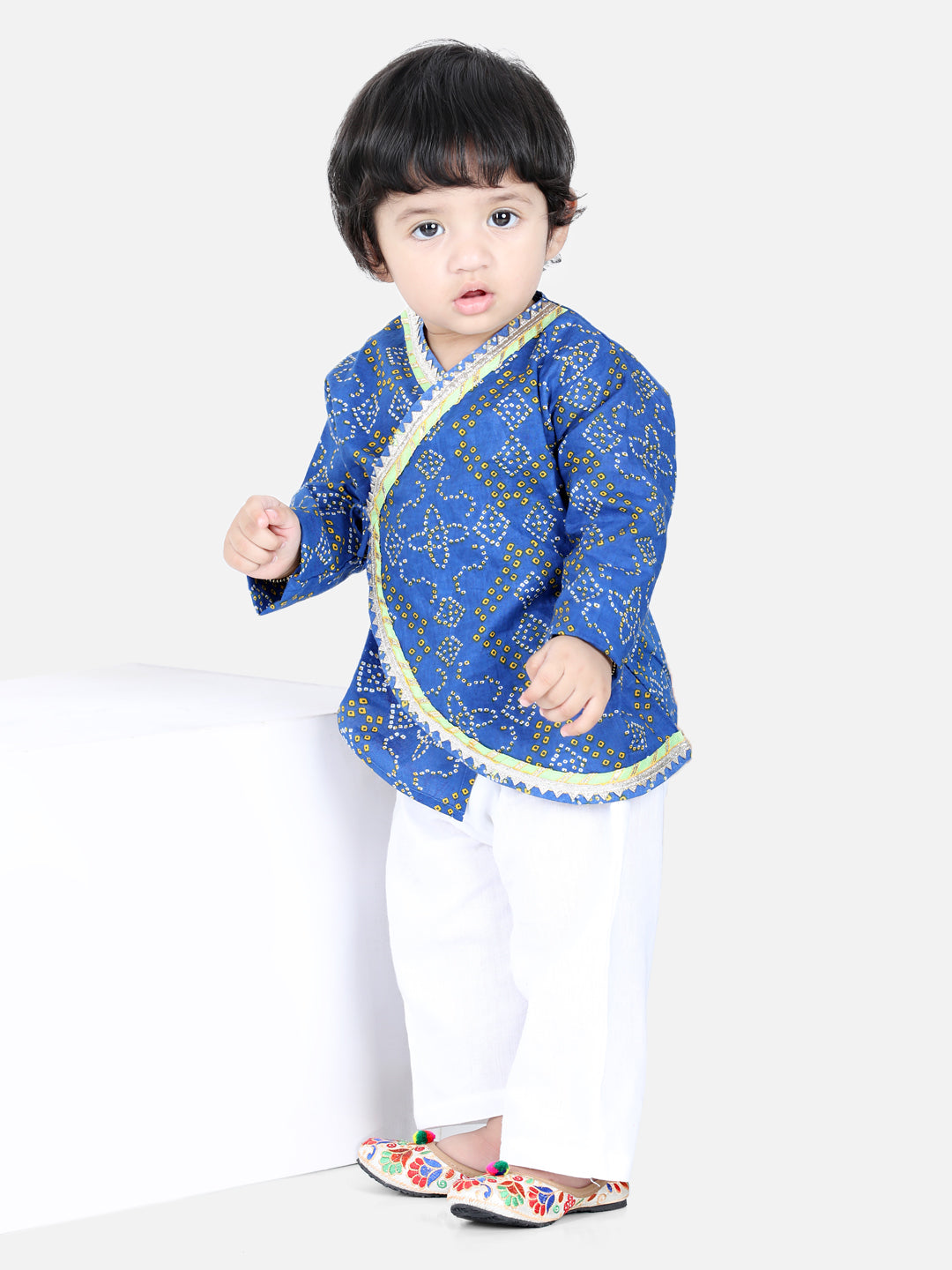Boy's Blue Color Full Sleeve Cotton Kurta Pajama - NOZ2TOZ KIDS