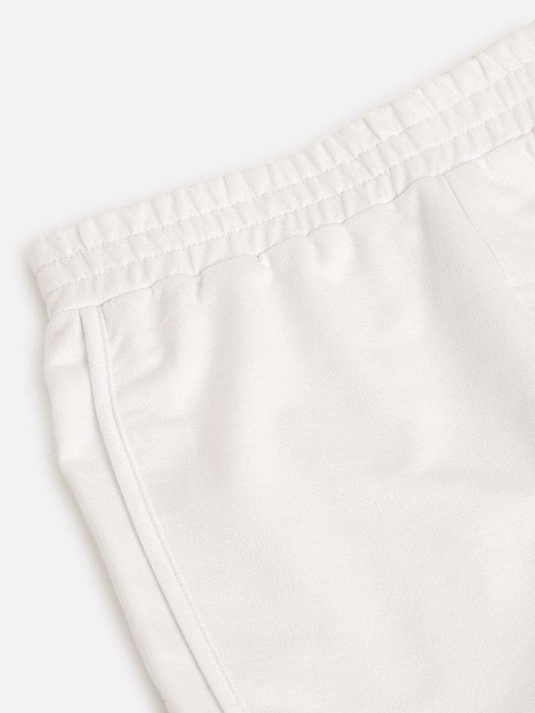 Girl's White Terry Solid Shorts - LYUSH KIDS