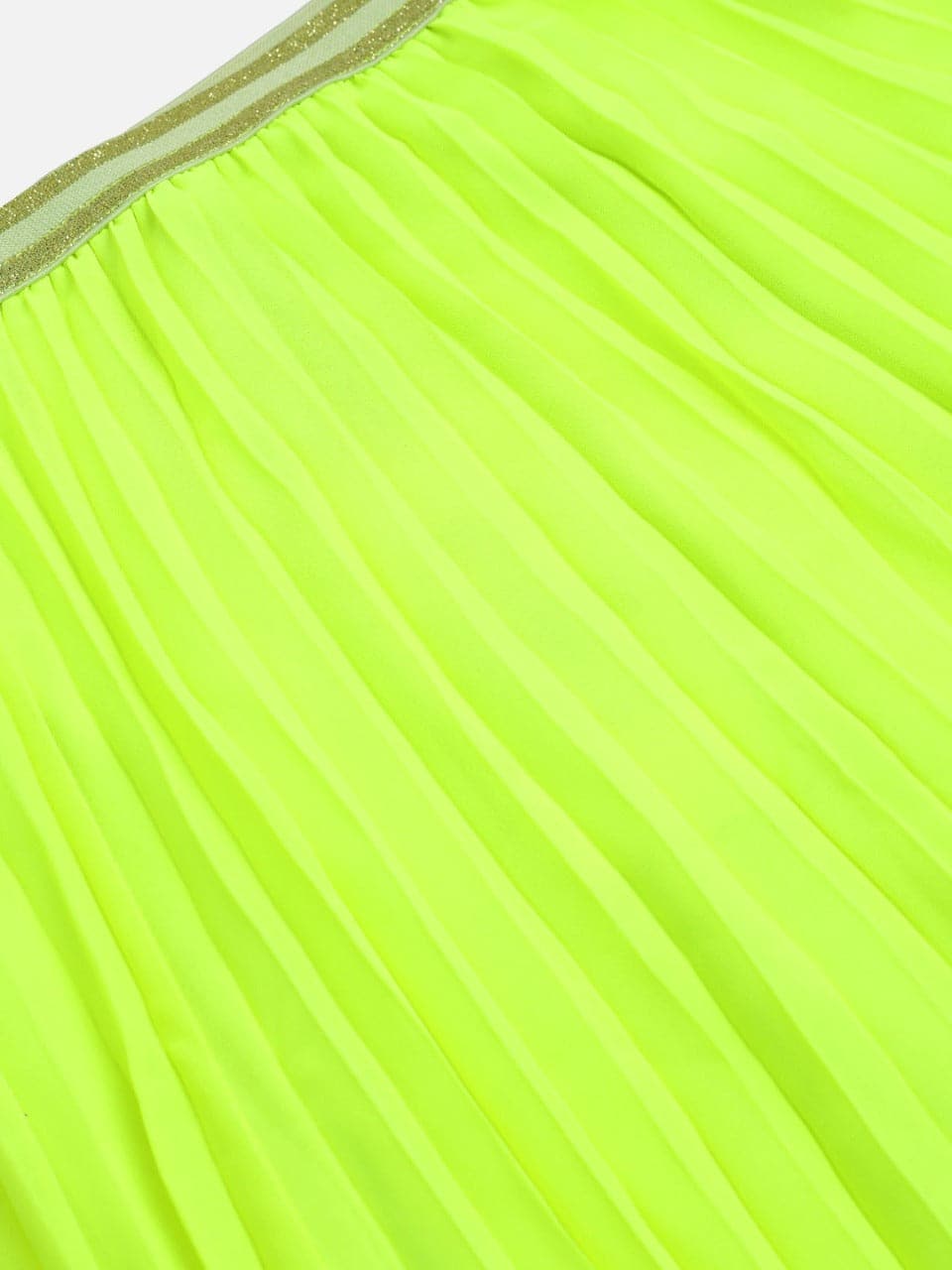 Girl's Neon Green Pleated Skirt - LYUSH KIDS