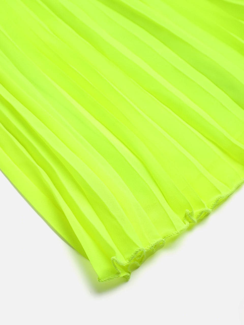 Girl's Neon Green Pleated Skirt - LYUSH KIDS