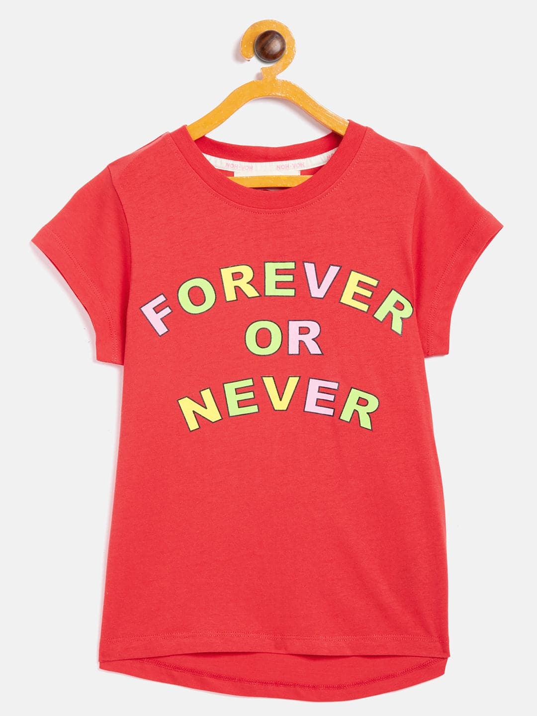 Girl's Red Forever or Never T-Shirt - LYUSH KIDS